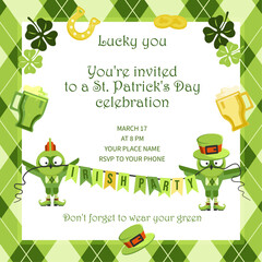 Saint Patric's day invitation