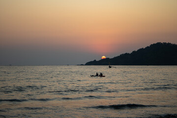 Colorful Sunset at Palolem Beach, Goa, India