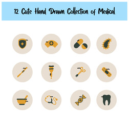 Set medical illustration design template.