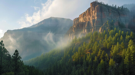 風景、山、自然