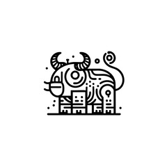 Futuristic animal robot vector illustration with a sleek and modern design. Perfect for sci-fi projects, branding, merchandise, and digital art.