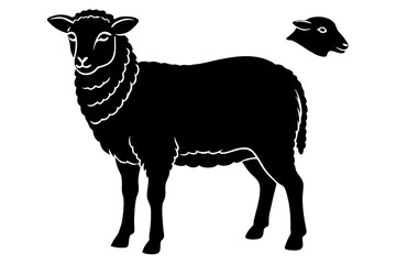 High-Quality Sheep Vector Illustration - SVG, PNG, EPS, AI, PSD Files for Custom Designs