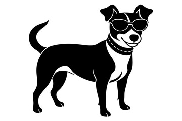 Cool Dog with Sunglasses Vector Illustration – SVG, PNG, EPS, AI, PSD Files for Print & Merch