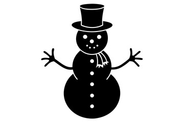 Snowman with Hat Vector – Download SVG, PNG, EPS, AI, PSD Files for Winter Designs