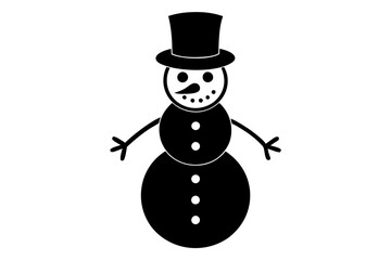 Snowman with Hat Vector – Download SVG, PNG, EPS, AI, PSD Files for Winter Designs