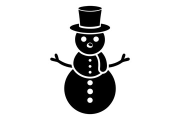 Snowman with Hat Vector – Download SVG, PNG, EPS, AI, PSD Files for Winter Designs