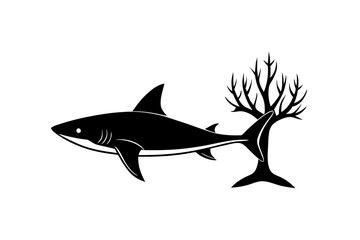 Shark Vector Illustration  Silhouette, SVG, PNG, EPS, and AI Files for T-Shirts and Prints