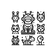 Futuristic animal robot vector illustration with a sleek and modern design. Perfect for sci-fi projects, branding, merchandise, and digital art.