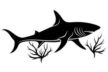 Shark Vector Illustration  Silhouette, SVG, PNG, EPS, and AI Files for T-Shirts and Prints