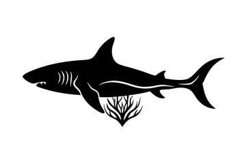Shark Vector Illustration  Silhouette, SVG, PNG, EPS, and AI Files for T-Shirts and Prints