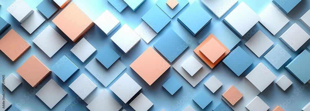 Poster an abstract geometrical white digital web horizontal banner template with space for text. the banner