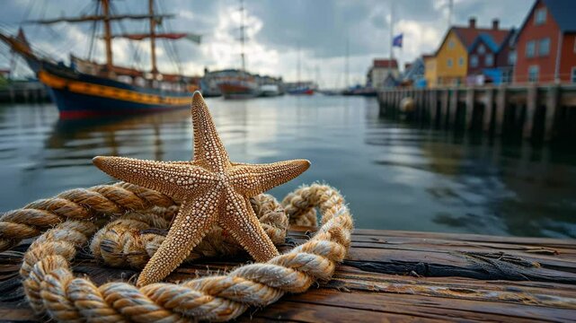 Thick rope tied in a traditional sailor&rsquo;s knot