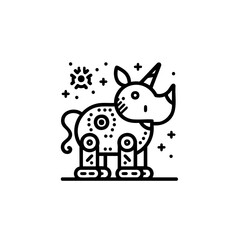 Futuristic animal robot vector illustration with a sleek and modern design. Perfect for sci-fi projects, branding, merchandise, and digital art.