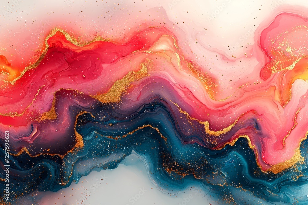 Poster background featuring a dynamic fluid art texture. backdrop with an abstract paint mixing effect. a f