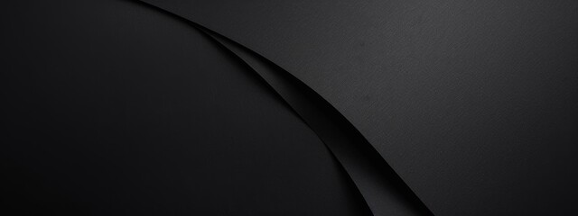 Chic black background with minimalist texture for design, featuring white space in the center for text. Ideal for modern banners and abstract wallpapers.
