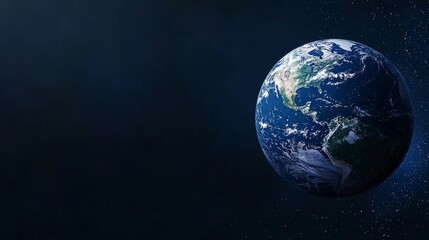 Obraz premium A view of the earth from space with stars in the background