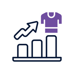 Obraz premium sales growth dual tone icon. vector icon for your website, mobile, presentation, and logo design.