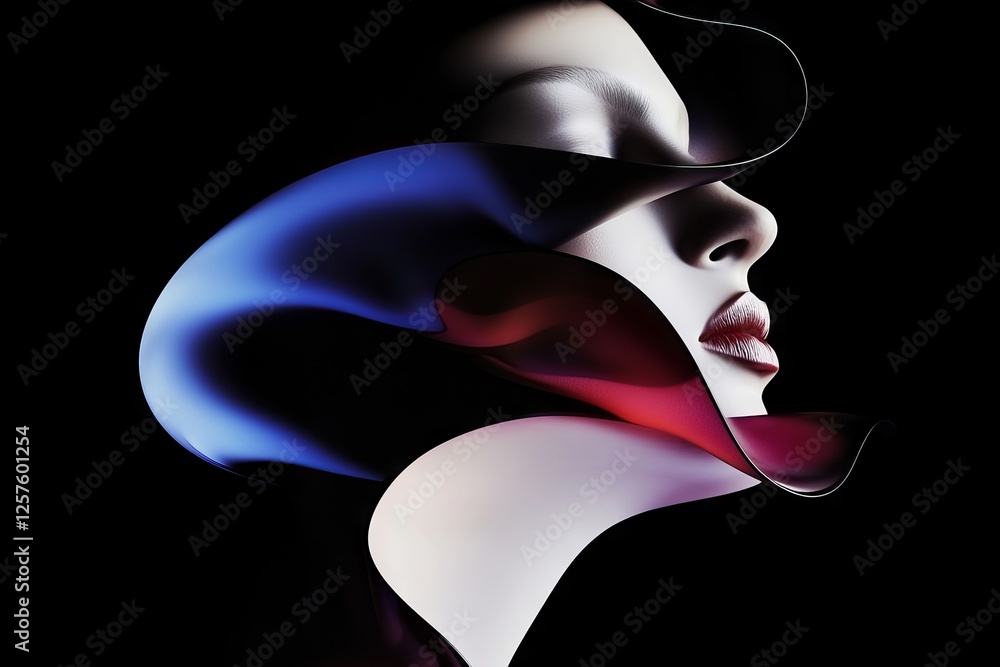 Aufkleber abstract background featuring colorful sound waves arranged horizontally