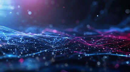 High-speed broadband for global data transfer showcased on an abstract background of fiber optic networks - Stock