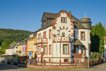 Altbauten, Bahnhofstraße, Mettlach, Saarland, Deutschland