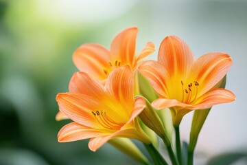 close-up of orange lily flowers