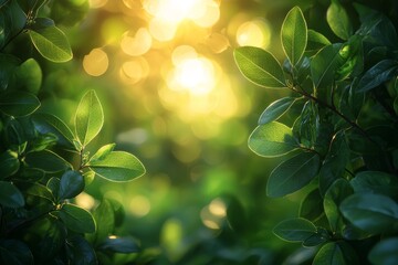Bokeh background from a nature forest, slightly out of focus