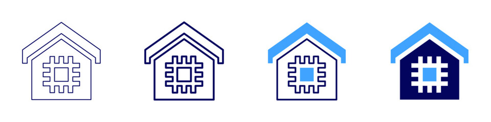 Home automation devices icon in 4 different styles. Thin Line, Line, Bold Line, Duotone. Duotone style. Editable stroke