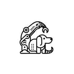 Futuristic animal robot vector illustration with a sleek and modern design. Perfect for sci-fi projects, branding, merchandise, and digital art.