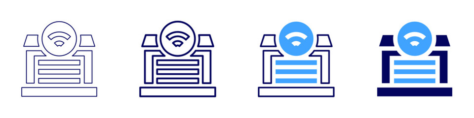 Smart devices icon in 4 different styles. Thin Line, Line, Bold Line, Duotone. Duotone style. Editable stroke