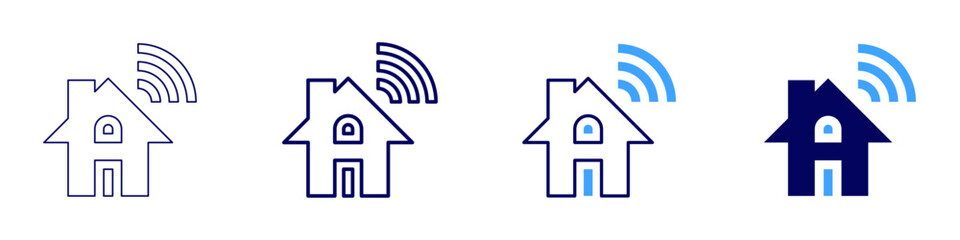 Smart doorbell camera icon in 4 different styles. Thin Line, Line, Bold Line, Duotone. Duotone style. Editable stroke