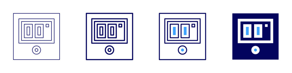 Smart home compatibility icon in 4 different styles. Thin Line, Line, Bold Line, Duotone. Duotone style. Editable stroke
