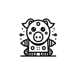 Futuristic animal robot vector illustration with a sleek and modern design. Perfect for sci-fi projects, branding, merchandise, and digital art.