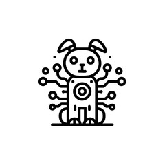 Futuristic animal robot vector illustration with a sleek and modern design. Perfect for sci-fi projects, branding, merchandise, and digital art.