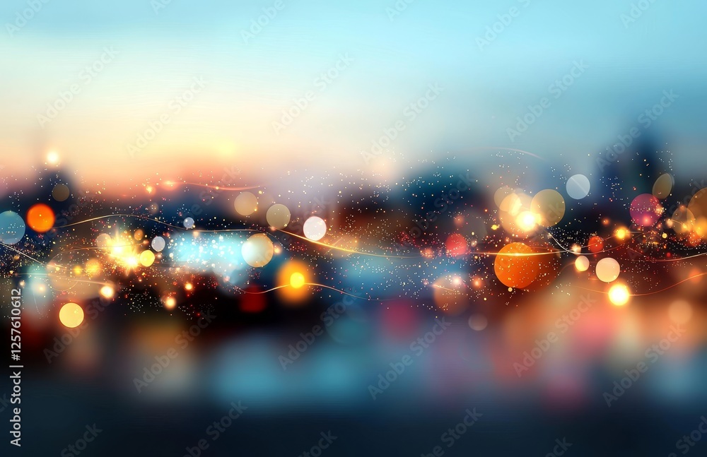 Poster a blue abstract technology background with a blur gradient, featuring a motion speed light effect