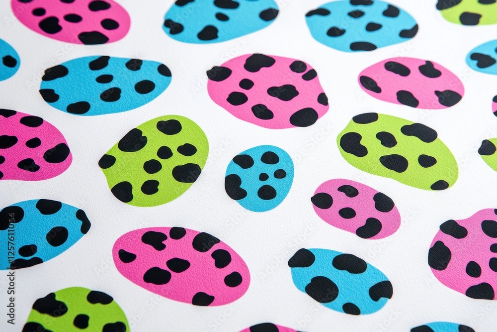 Poster funky colorful blob pattern