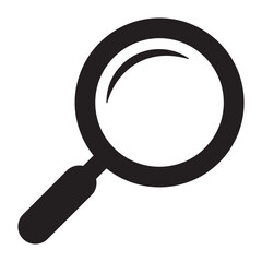 Magnifying glass icon, magnifier icon. Loupe or search icon. 