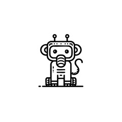 Futuristic animal robot vector illustration with a sleek and modern design. Perfect for sci-fi projects, branding, merchandise, and digital art.