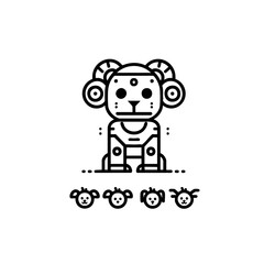 Futuristic animal robot vector illustration with a sleek and modern design. Perfect for sci-fi projects, branding, merchandise, and digital art.