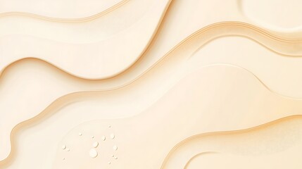 Obraz premium Abstract Beige Waves With Droplets Design