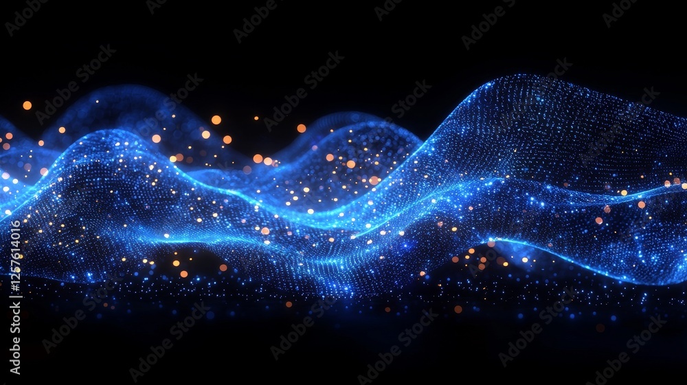Poster abstract background featuring a dynamic wave
