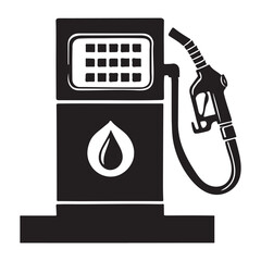 Gas Pump Illustration Petroleum Station Fuel Dispenser Vector Graphic
