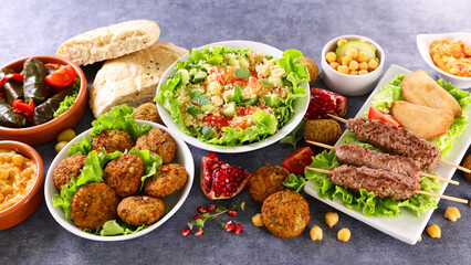 Assortment of Lebanese Food