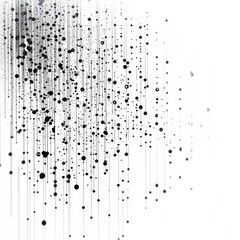 Captivating drops of ink dance on a blank canvas in abstract artistry