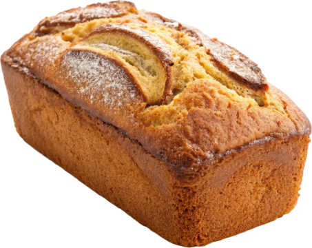 Freshly Baked Golden Hued Banana Bread Loaf with Crumb Texture and Appetizing Aroma