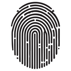 Fingerprint Silhouette Vector for Security and Identification Designs
