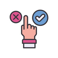 choice filled color icon. vector icon for your website, mobile, presentation, and logo design.