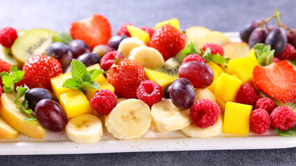 mixed fresh fruits salad- healthy eating