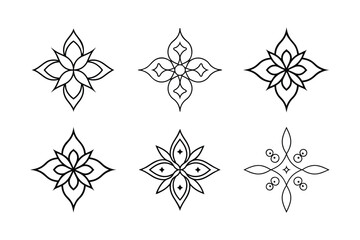 set of best vector ornament