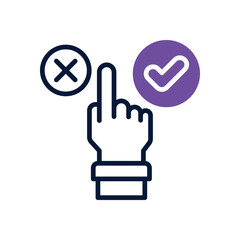 choice dual tone icon. vector icon for your website, mobile, presentation, and logo design.