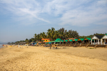 Shacks on Agonda Beach, Goa, India